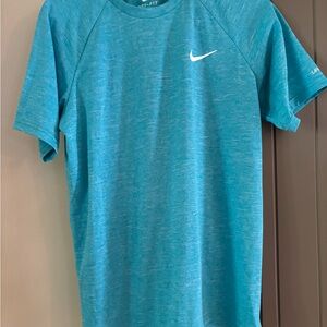 Men's Heathered Short-Sleeve Hydroguard Swim Shirt UPF 40+